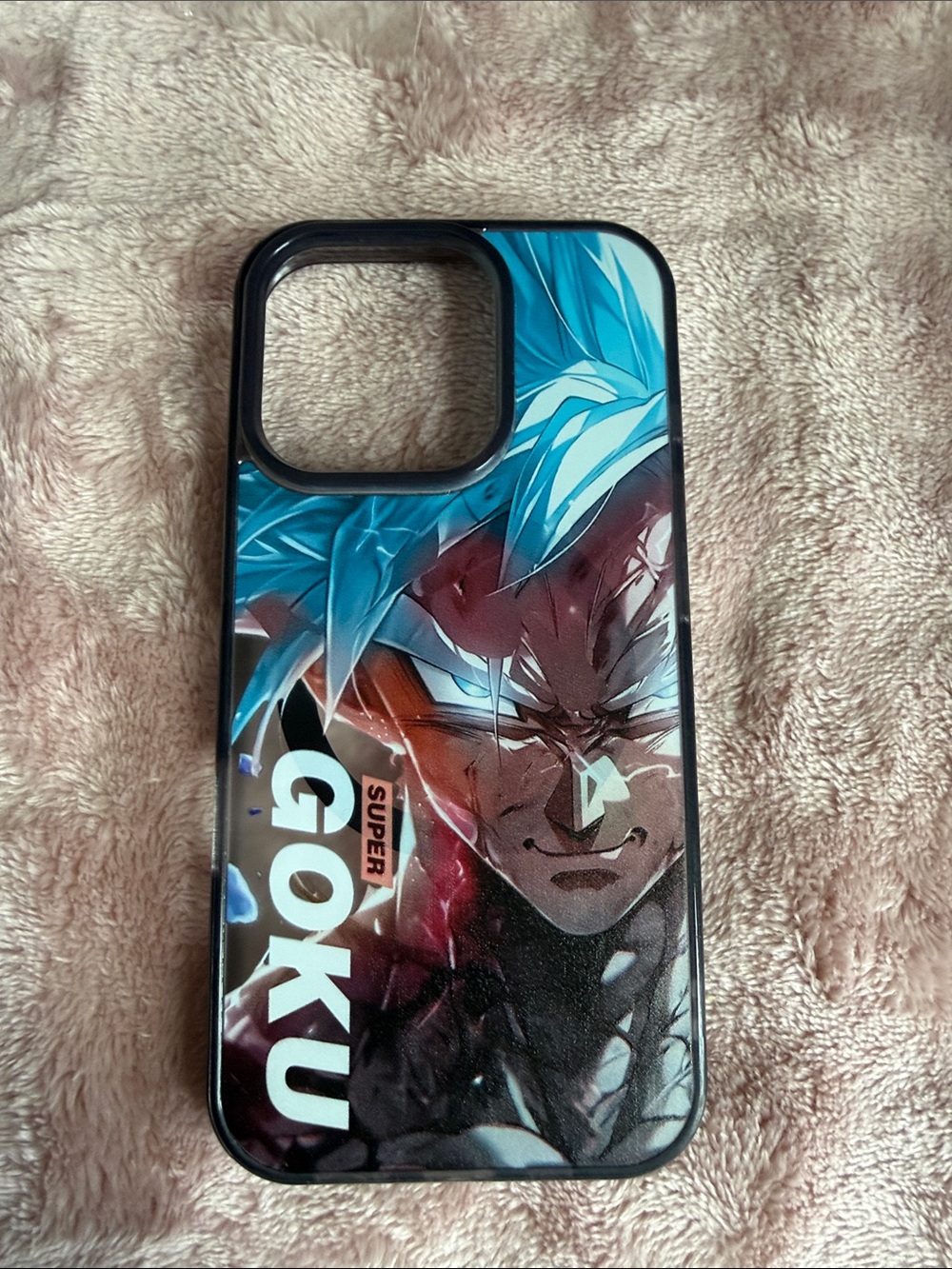 Anime Graphic Goku Phone Case – Blue & Black